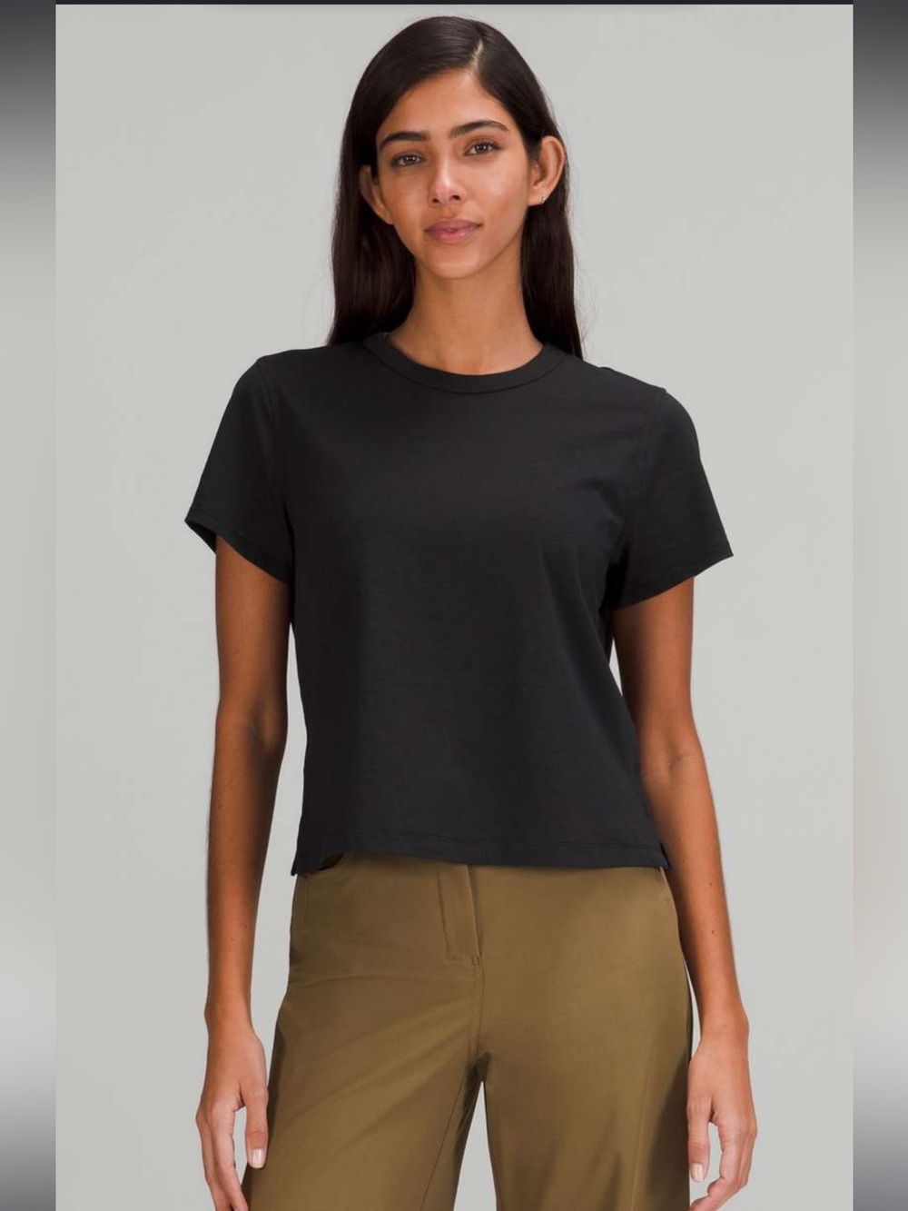NWT lululemon athletica Black Classic Fit Cotton Tee